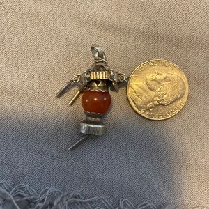 Sterling silver/jade pendant